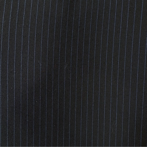 Express Editor Pinstripe Trousers Size 4 Office Siren Medium Rise Straight Leg - Picture 10 of 15